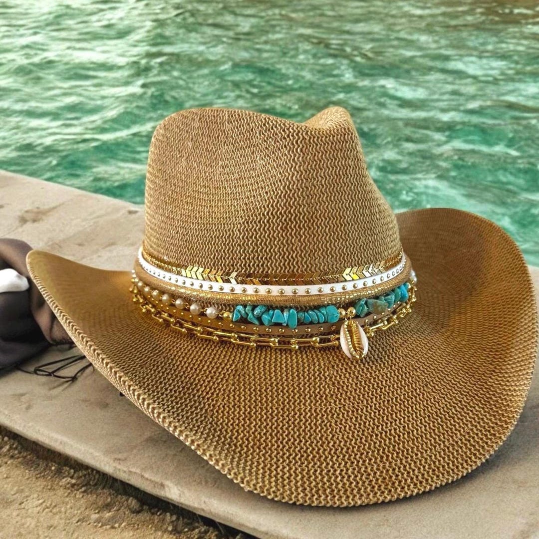 Custom straw shells cowgirl, NEW! Custom straw shells cowgirl, | eBay main image 3