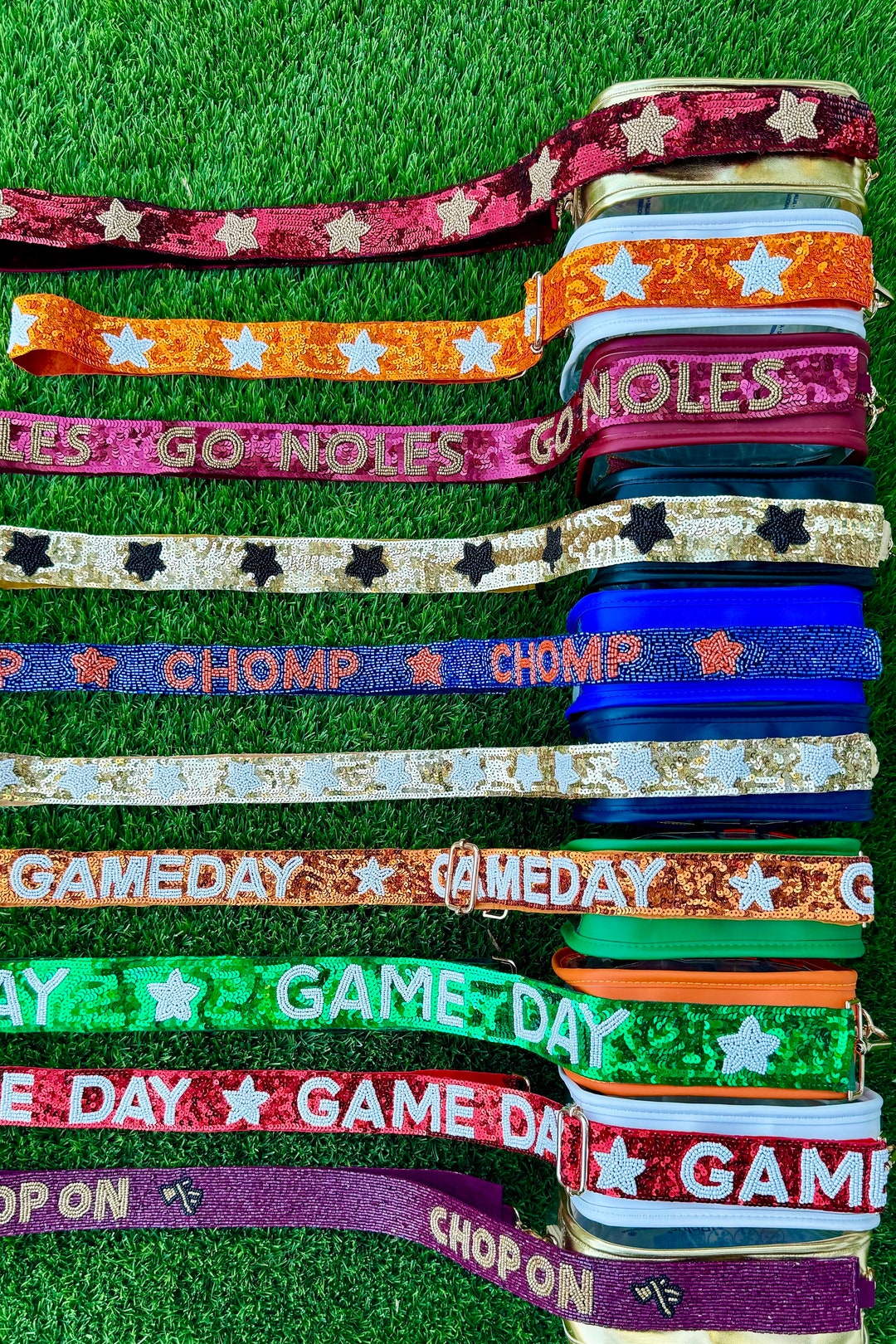 Beaded Purse Strap Sequin Game Day Strap Stadium Purse Strap Sequin
