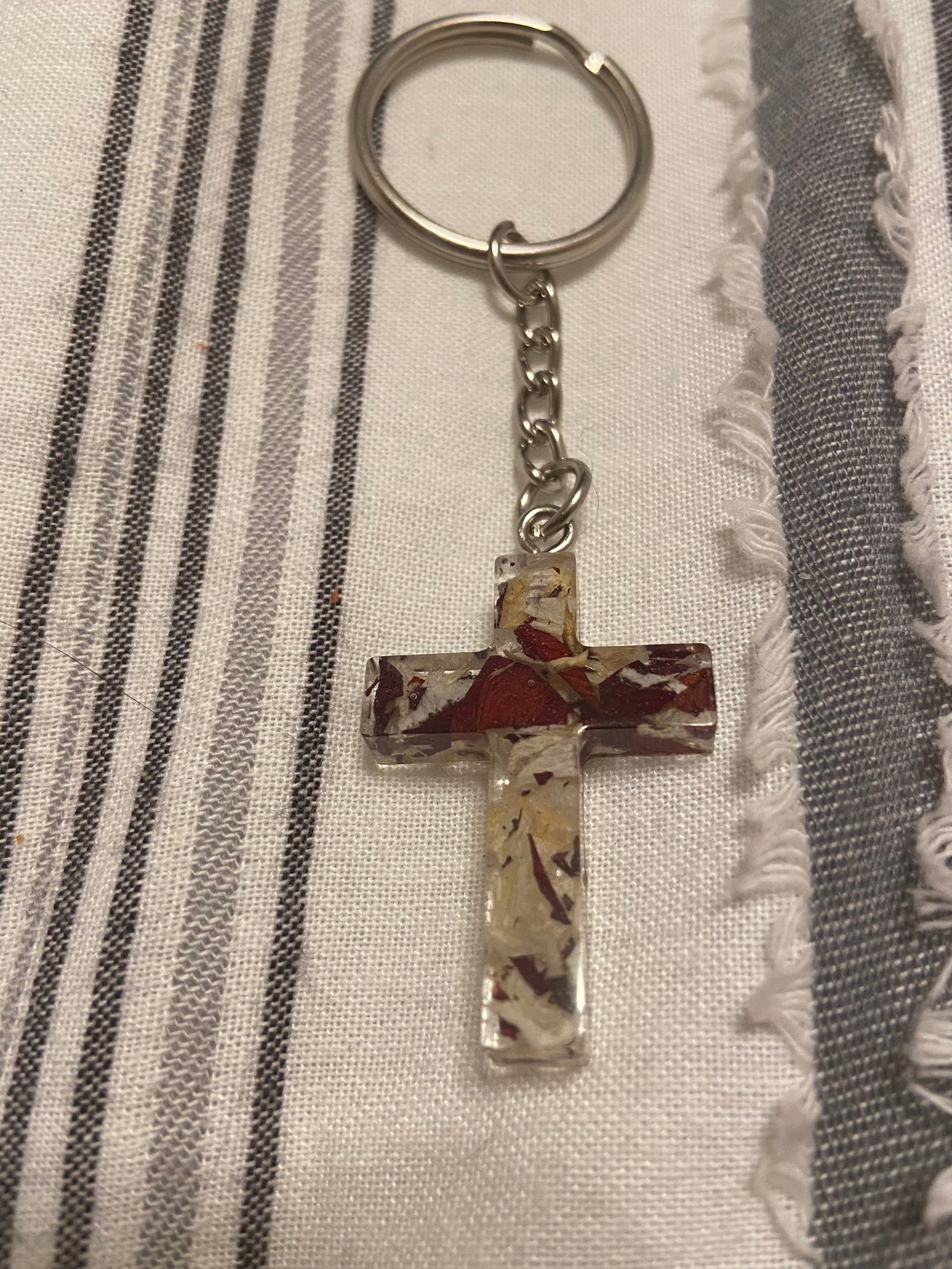 Funeral Flower Petal Memorial Cross Epoxy Memorial Flower Etsy