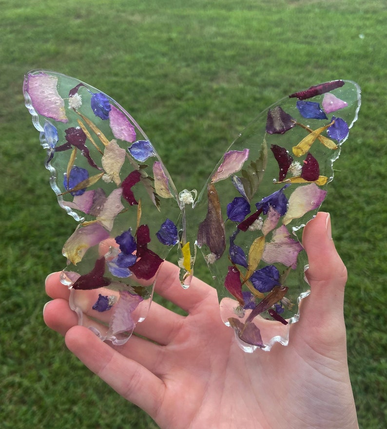 Funeral Flower Keepsake Large Butterfly Resin Flower Etsy