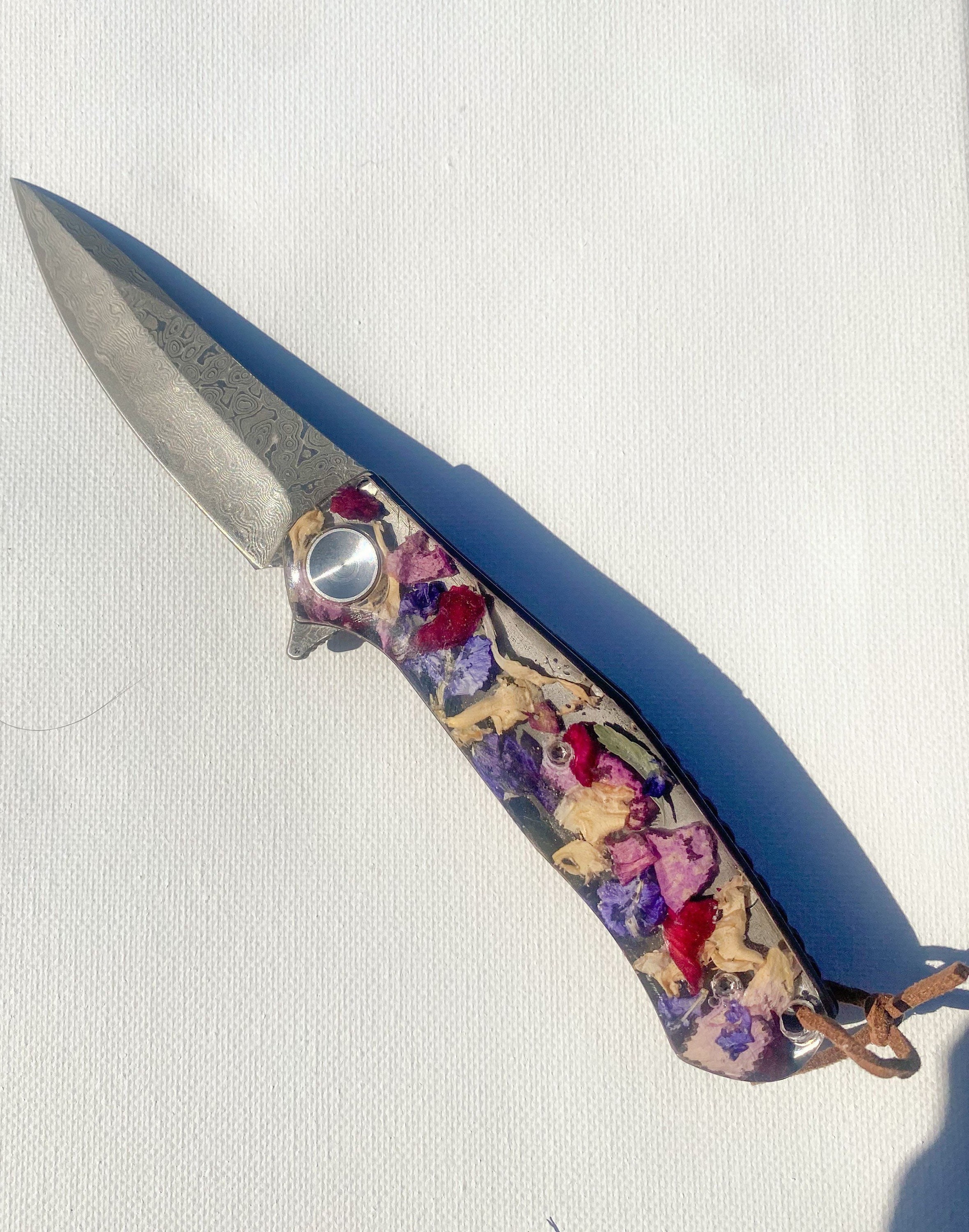 Resin Memorial Flower Knife -  Israel