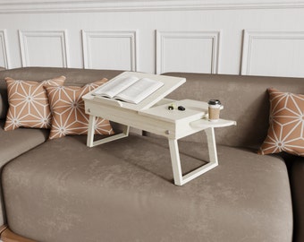 Portable Wood Lap Desk. Foldable Laptop Stand. Laptop Bed Tray, Breakfast Serving Tray. laptop table,Lap Desk