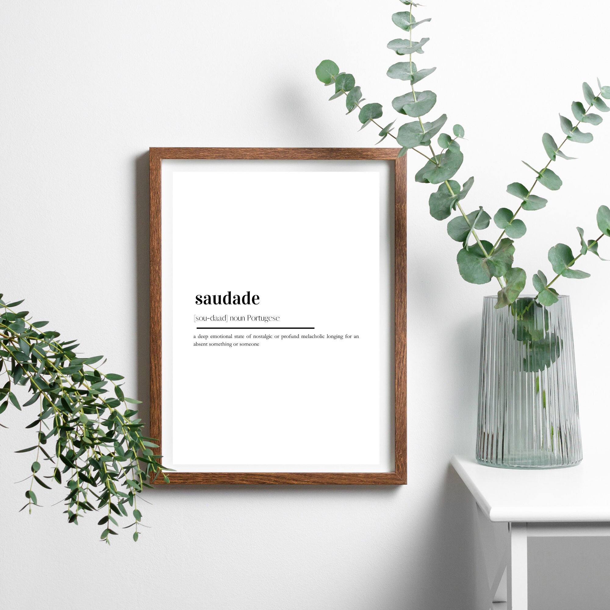 Saudade Definition Wall Art Printable Wall Decor