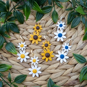 Daisy Drops | Boho Daisies | White Sage Daisy Earrings