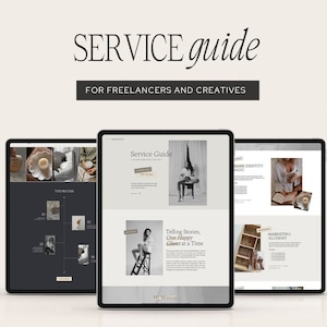 Showit Service Guide Template for Freelancers | Showit Website Template | Client Proposal Pricing Page Sheet | Sofia Add On Template