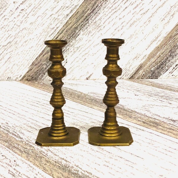 Solid Brass Candle Holders Etsy