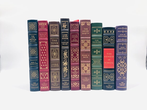 Lot of 11 Antique Books HOME DECOR Classics Gilt Illustrated Staging Display