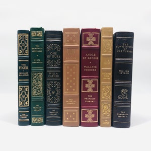 FRANKLIN LIBRARY Books Collection Full leatherbound books Gold Gilt books Collectible books, Pulitzer Prize Limited Edition