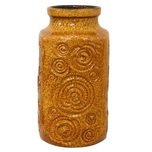 West German Scheurich Pottery Fat Lava Vase Jura 282-20 Vintage Pottery Vase German vase Fat Lava pottery vase