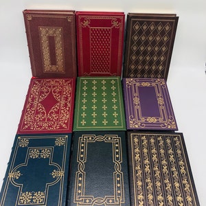 Vintage FRANKLIN LIBRARY Books Franklin Library Collection Full leatherbound books Gold Gilt books, Pulitzer Prize Limited Edition