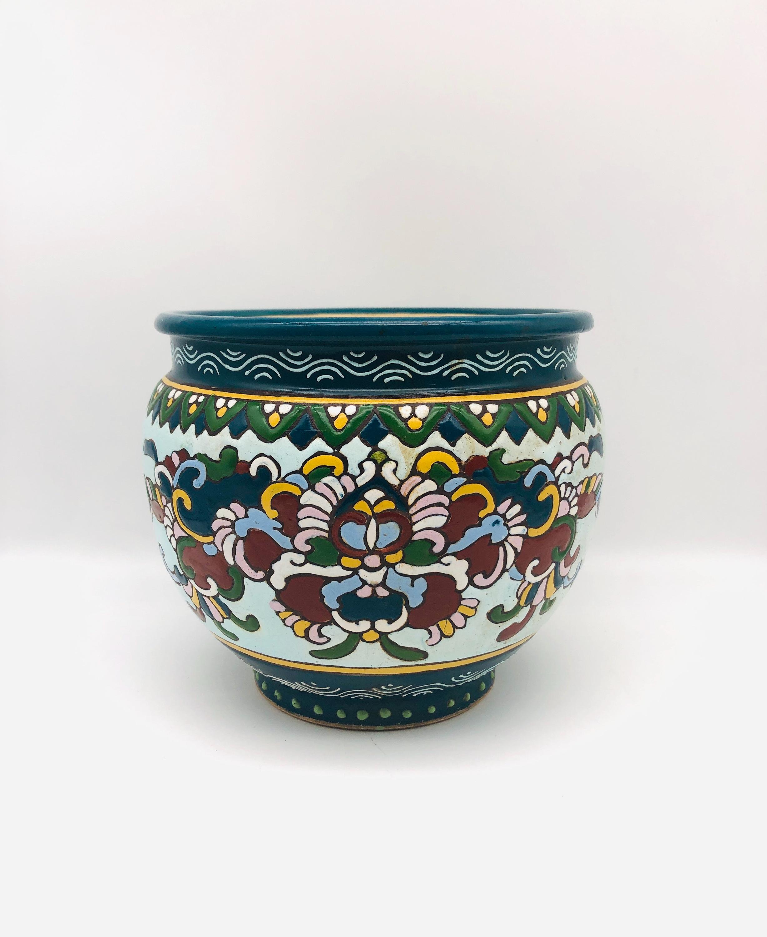 フラワーベース　オランダ陶器　ゴーダ窯　アールデコ　アールヌーボー　花瓶 Gouda pottery - Etsy 日本