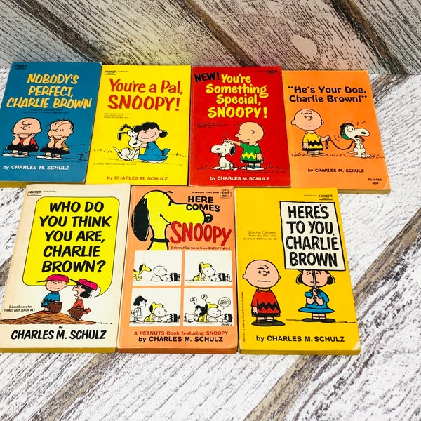 Charlie Brown Books Etsy