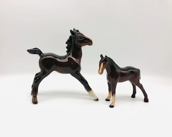 Royal Doulton Horse - Vintage Black Beauty Mare and Foal. - Etsy UK