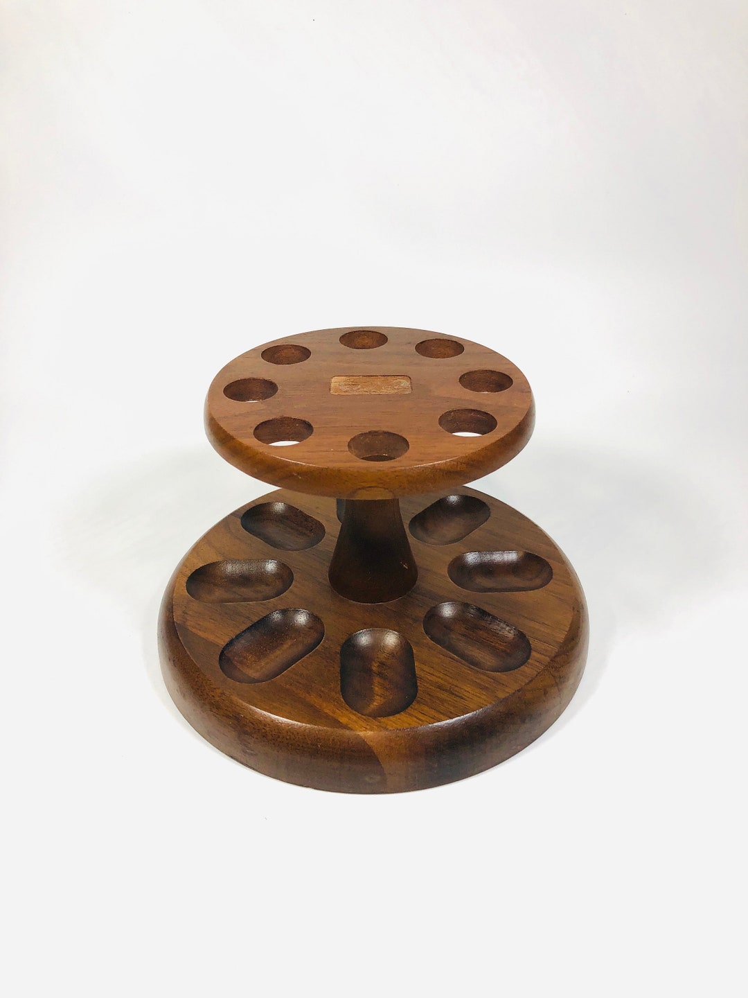 Midcentury Pipe Rack by Decatur, Walnut Pipe Rack Holds 8 Pipes Walnut ...