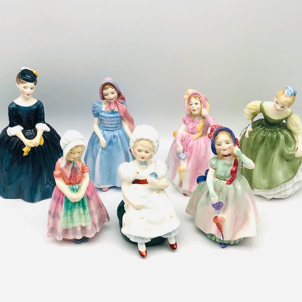 Vintage Royal Doulton figurines, Made in England, handmade and hand decorated, bone China