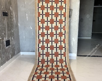 Multi Sizes Runner Rug for Stairs | Handwoven Geometric Indian Kilim | Eco-Friendly & Sustainable | Kitchen, Bedside, Hallway, Entry, Custom