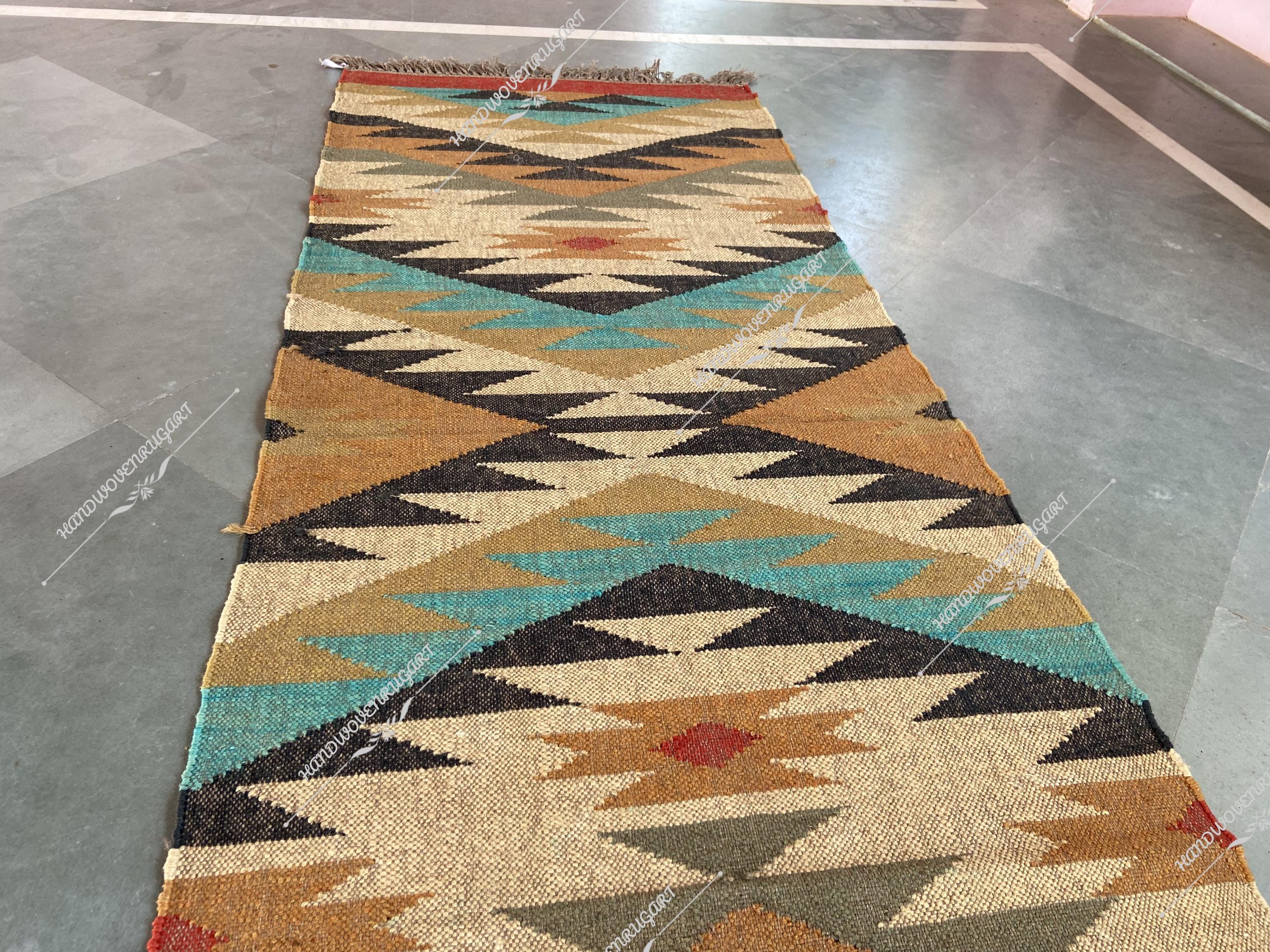 Hand Woven Wool Kilim Rug - Etsy