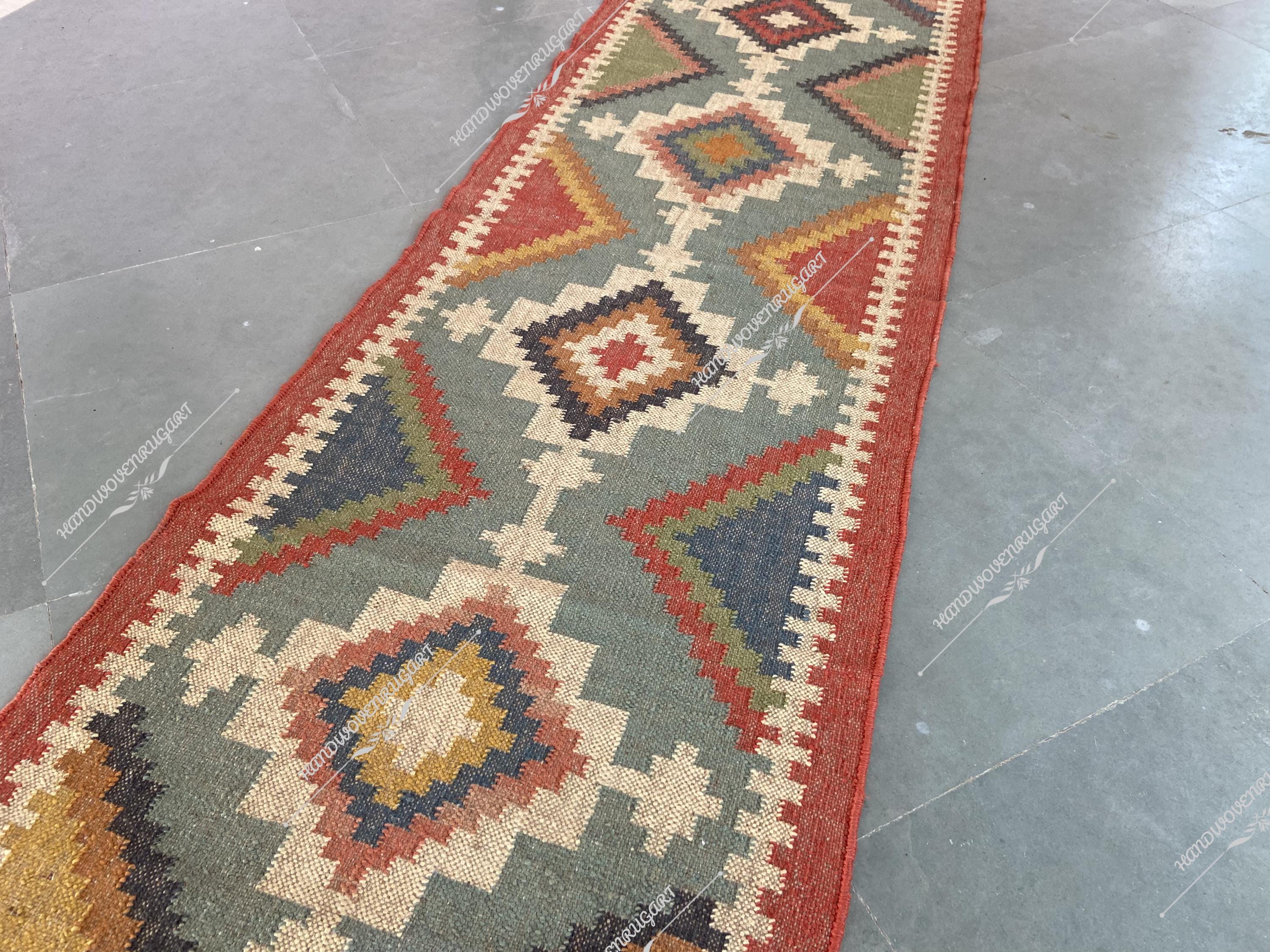 Tapis Navajo Bleu Tribal - 140 X 180 Cm - Style Bohème Ethnique - Pour Salon, Chambre, Déco Murale Ou Plage