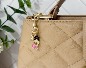 Custom Bag Charm, Custom Charm Keychain, Letter Charm, Gift for Girl, Purse Accessory, Personalized Gift, Keychain, Purse Charm