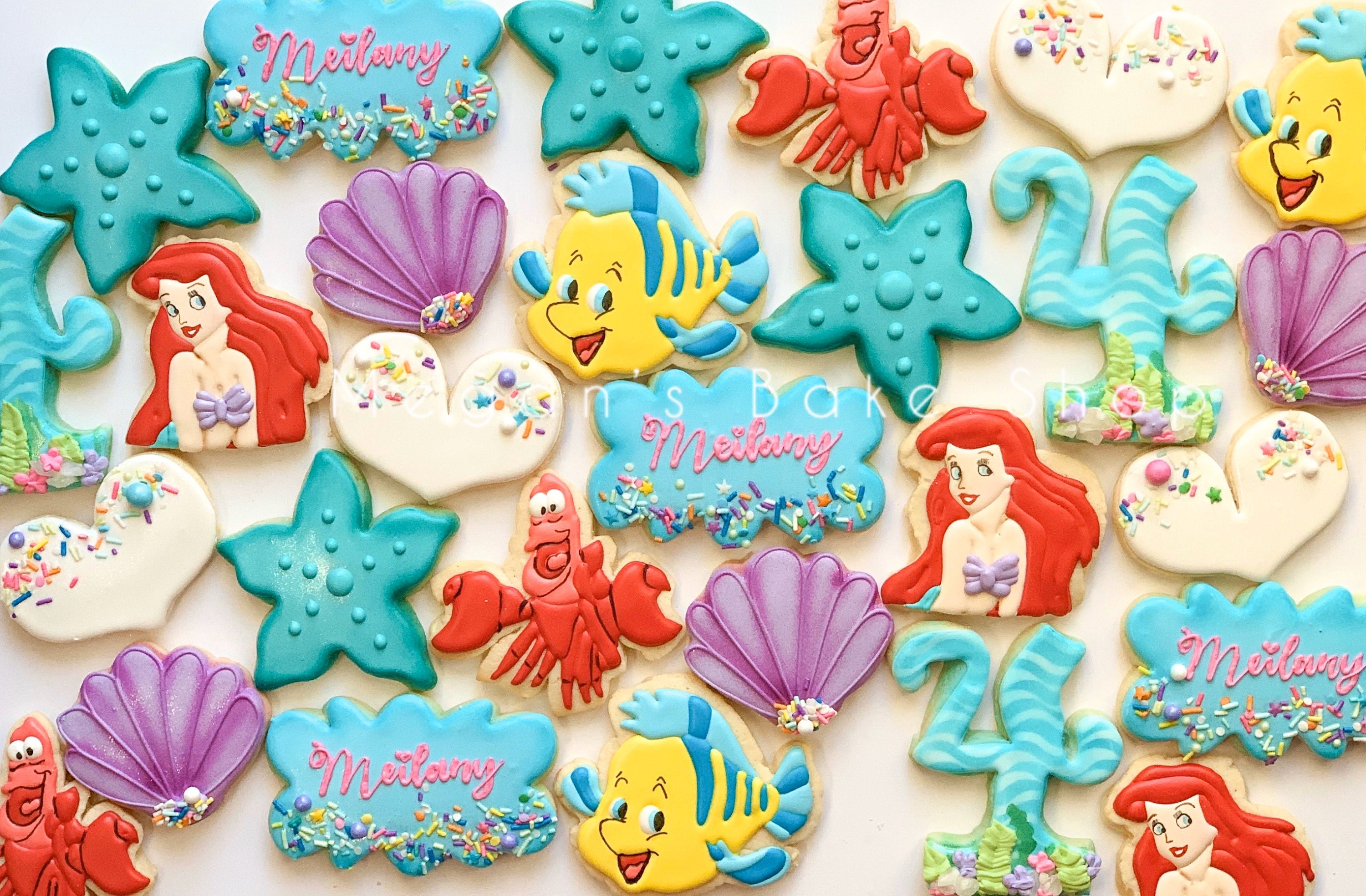 Little Mermaid Sugar Cookies 18 Cookie Favors - Etsy