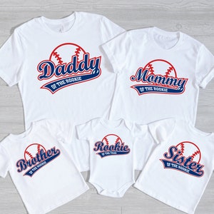 Birthday Boy Baseball Themed T-shirt ,Baseball Birthday Family Matching T-Shirt, Rookie of the Year Birthday T-shirt, Sports Birthday Party