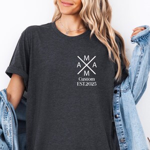 Custom Mama EST T-shirt, Personalized Birth Year T-shirt,Birthday Gift For Mom,Mother Gifts,Mom T-shirts,Mamam T-shirts,Personalized T-shirt