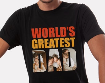 Custom Dad Photo Shirt, Personalized Fathers Day Gift, Your Picture Tee,Customized Daddy Shirt,Matching Father's Day,Father Son,Dad Daughter