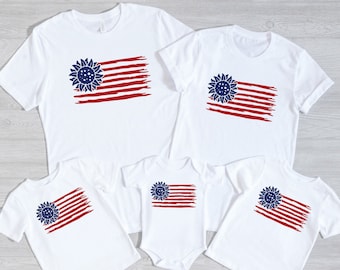 4th Of July Family Matching T-Shirt,4th of July Outfits,Fourth of July Apparel,July 4th Family Tees,Independence Day,Patriotic Family Shirts