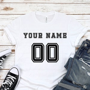 Custom Name and Number Sport Shirt, Custom Football Shirt, Personalized Football Shirt, Customized Football Shirt Personalized Football Tees