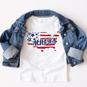 America Flag T-Shirt, Trendy American Flag Shirt, Patriotic T-shirt, United States T-shirt,Vintage American Flag Tee, Youth Kids,Kids Clothe