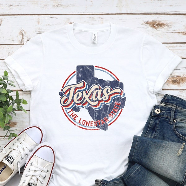 Retro Texas T Shirt, Retro State of Texas Shirt, Texan Tshirt,Texas State Shirt,Texas Lovers Shirt,Texas Tee,Home State Shirt,Texas Longhorn