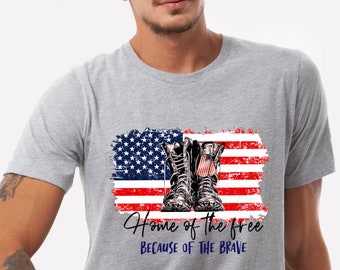 Home of The Free Because of The Brave Shirt, 4th of July T Shirts, Fourth of July, Memorial Day Tee,USA Independence Day Gift,Patriotic Tees