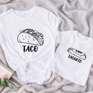 Taco Taquito Matching Shirts, Mama Mini Shirt, Mother&#39;s Day Gift, Mom Baby Shirt, Mommy Me, Mom Daughter Son, Concept Tee,Mexican Food Lover