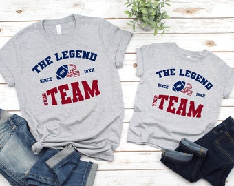 Custom Football T-shirt,Custom Football Jersey,Custom Team T-Shirt,Football Fan Gift,Your Team T-shirt,Custom Sports Family Matching T-shirt