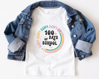 100 Days of School T-Shirt, 100th Day Of School Celebration, Student Teacher Matching Tee, First Grade Teacher Tee, Kindergarten Teacher Tee