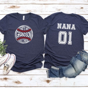 Baseball Nana Shirt, Personalized Baseball Shirt for Grandma, Custom Baseball T Shirt Front and Back,Baseball Grandma Shirt,Gift for Grandma