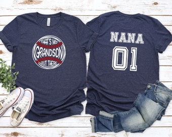 Camiseta de béisbol para abuela, camiseta de béisbol personalizada para abuela, camiseta de béisbol personalizada delantera y trasera, camiseta de béisbol para abuela, regalo para abuela