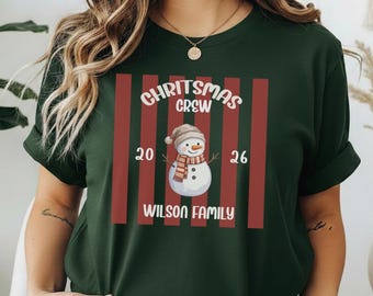 Personalized Family Christmas Shirt, Matching Holiday Tee, Custom Family Xmas Shirt