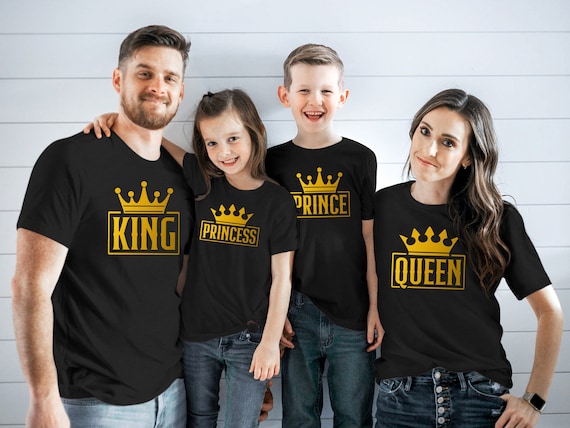 Prince Princess King Queen Crown Novelty T-Shirt Design Prince Princess King Queen Crown Novelty T-Shirt Design