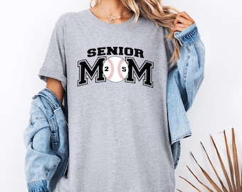 Senior Baseball Mom T-shirt, Custom Senior Baseball Mom T-shirt,Personalized Baseball Gift for Mom, Baseball Mom Gift, Baseball Mama T-shirt