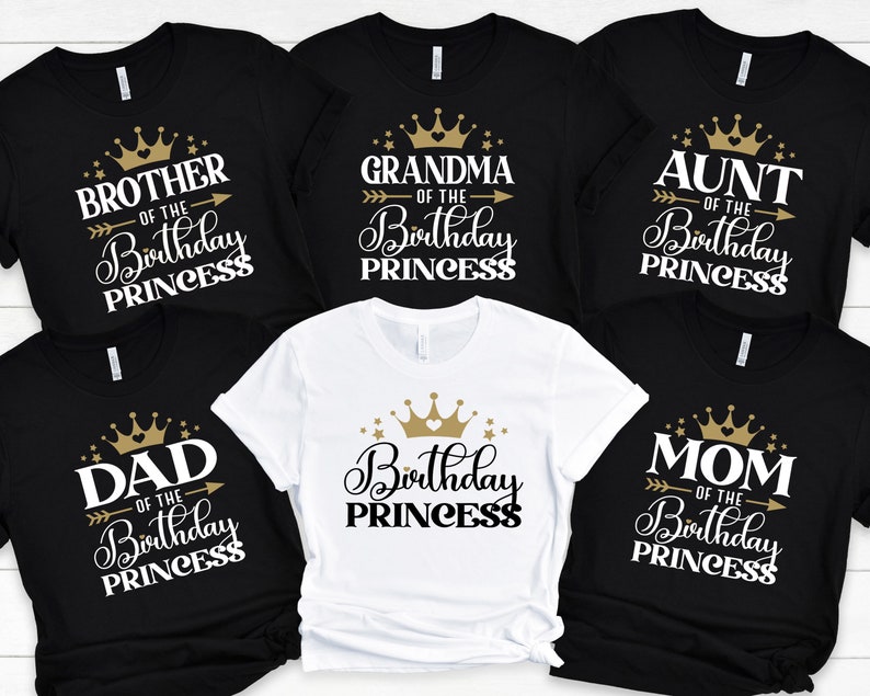 Personalized Family Birthday Shirts Birthday Princess Shirt Etsy