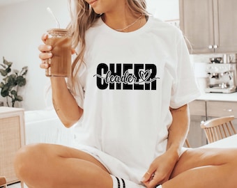 Cheerleader T-shirt, Cheerleading Mom T-shirts,Cheerleader Gift,Cheer T-shirt,Cheer Squad T-shirt,School Mascot T-shirt,Cheerleading Apparel