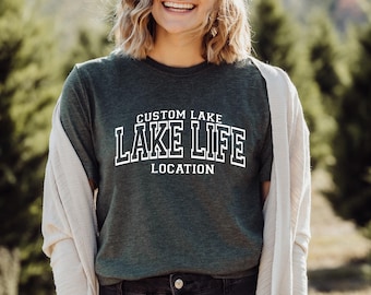 Custom Lake Life T-shirt, Customized Lake T-shirt, Lake Camping T-shirt, Custom Lake Vacation, Vacation Lake Road Trip,Camper Travel Outdoor