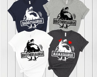 Personalized Dinosaur Family Shirts,Custom Saurus Family Matching Shirts,Custom Name Saurus,Mamasaurus,Dadasaurus,Brothersaurus,Sistersaurus