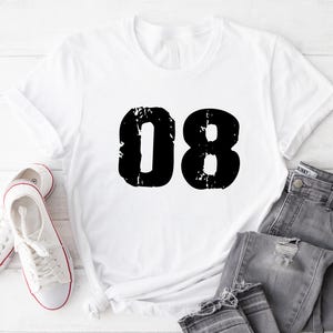 Custom Number T-shirt, Personalized Sports Jersey T-shirt, Custom Birthday T-shirt, Team Number Matching T-shirt, Personalized Gift T-shirt