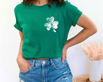 Shamrock Irish T-shirt,Cute St Patricks Clover T-shirt,Retro St Patrick T-shirt,St Patricks Day,T-shirt Gift For Patricks Day,Green T-shirt