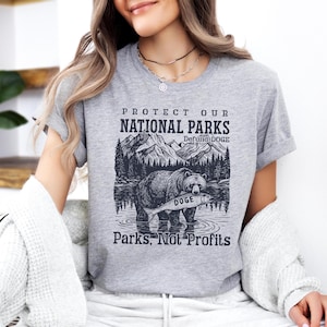 Protect Our National Parks T-shirt,Anti Trump T-shirt,Resist Anti Trump,Bear National Parks Support Tshirt, Subtle Anti Trump,Anti Elon Musk