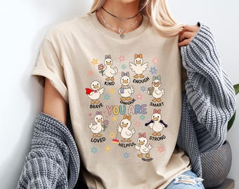 Silly Goose You Are Kind T-shirt, Teacher Affirmation T-shirt,Teacher Back to School T-shirt, Sel Teacher T-shirt,Cute Goose Teacher T-shirt
