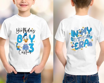 Custom Duck Birthday Boy T-shirt, Personalized Birthday Boy T-shirt,Custom Birthday T-shirt,Disneyland Vacation T-shirt,Disney Kids Birthday