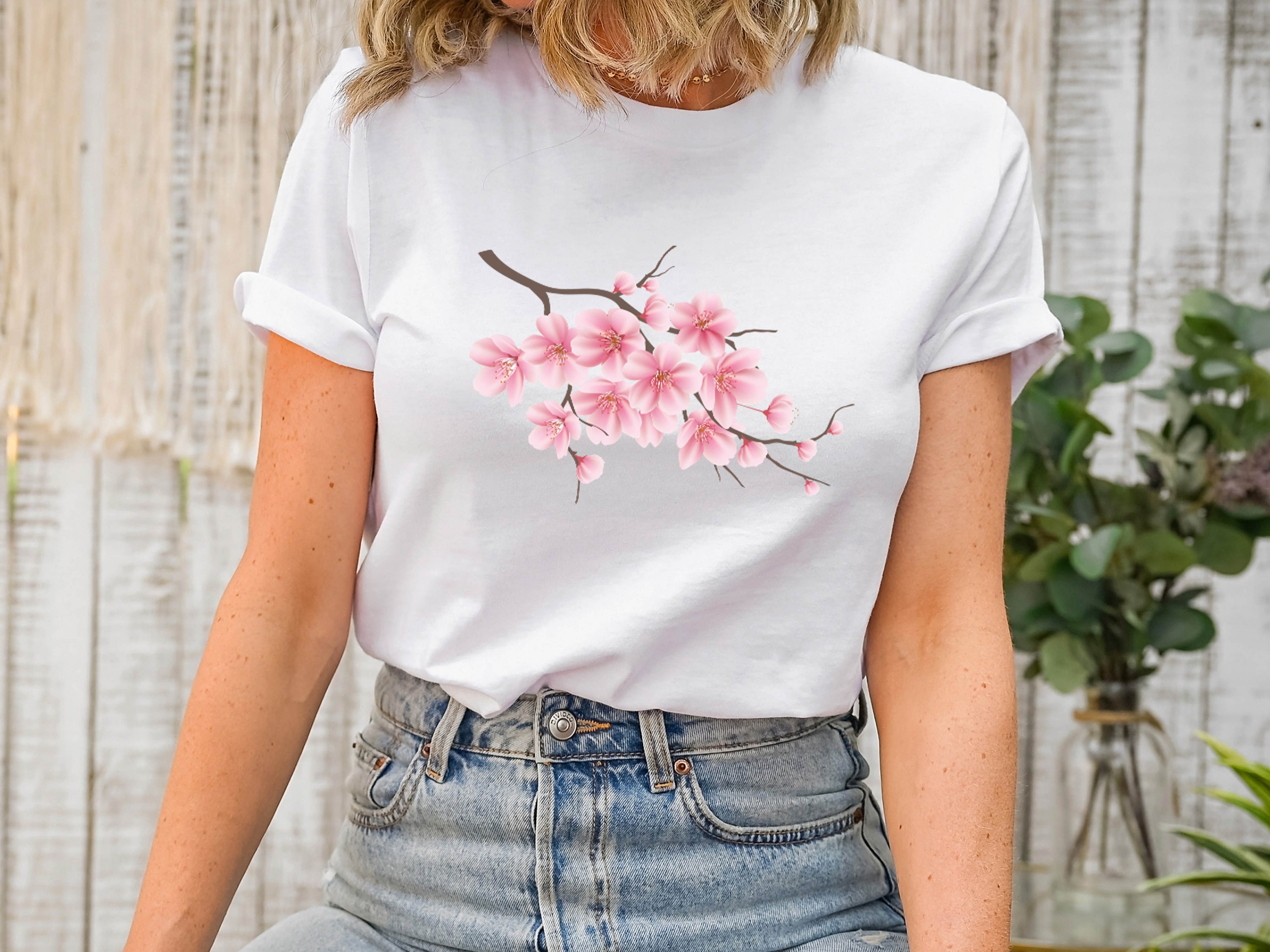 Cherry Blossom T-shirt, Cherry Blossom Festival, Boho Wildflowers